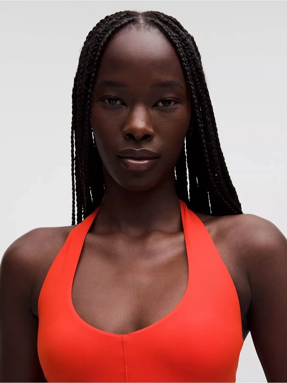 Lululemon Wundermost Ultra-Soft Nulu Halter Tank Top Cherry Ember Size S NWT
